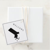 Massachusetts Begrüßungstablett Tag, Hochzeit Geschenkanhänger (Beispiel)
