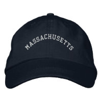 Massachusetts bestickte Cap Navy Blau