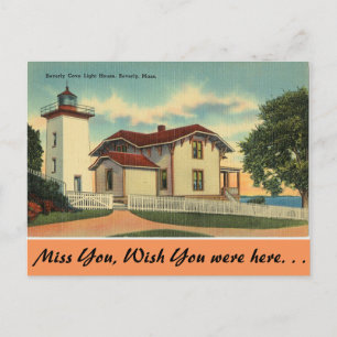 Massachusetts, Beverly Cove Lighthouse Postkarte