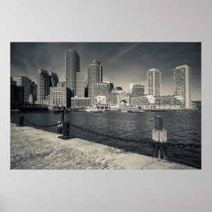 Massachusetts, Boston, Gebäude am Rowe's Wharf Poster