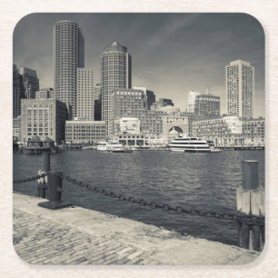 Massachusetts, Boston, Rowe's Wharf Gebäude Rechteckiger Pappuntersetzer