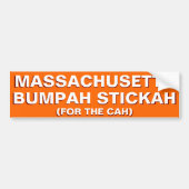 Massachusetts Bumpah Stickah Funny Autoaufkleber (Vorne)