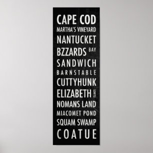 Massachusetts Bus Poster - Cape Cod