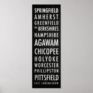 Massachusetts Busplakat - Western Mass Poster