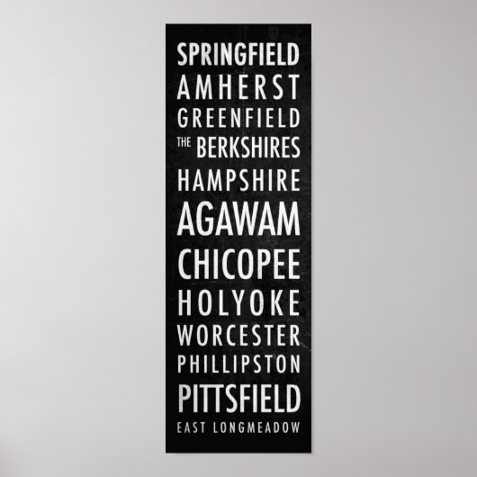 Massachusetts Busplakat - Western Mass Poster (Vorne)