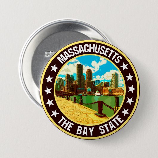 Massachusetts Button (Vorne & Hinten)