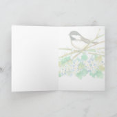 Massachusetts Chickadee Bird Staat Greeting Karte (Innenseite)