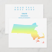 Massachusetts Chillout-Fade Einladung (Vorne/Hinten)