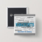 Massachusetts Cities and Towns Staatsstolz Karte Button (Vorne & Hinten)
