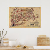 Massachusetts, Connecticut, Insel Rhod Poster (Küche)