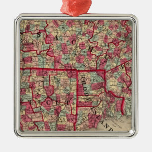 Massachusetts, Connecticut und Rhode Island Ornament Aus Metall