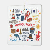 Massachusetts Custom Family Trip Christmas Keramikornament (Links)