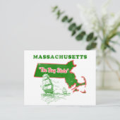 Massachusetts Das Design des Bay Staat Postkarte (Stehend Vorderseite)