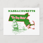 Massachusetts Das Design des Bay Staat Postkarte (Vorderseite)