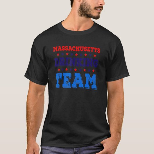 Massachusetts Drink Team Staatsstolz Beer Dri T-Shirt (Vorderseite)
