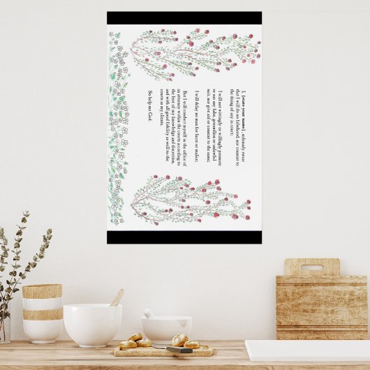 Massachusetts-Eid Poster (Küche)