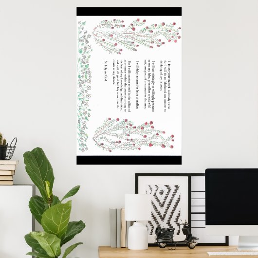 Massachusetts-Eid Poster (Heimbüro)