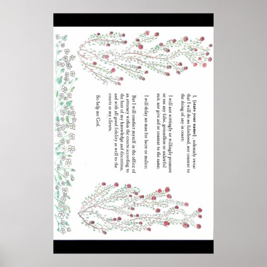 Massachusetts-Eid Poster (Vorne)