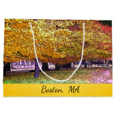 Massachusetts fallen Foliage Große Geschenktüte (Rückseite)