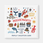 Massachusetts Family Trip Keepsake Custom Magnet (Vorne)