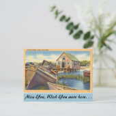 Massachusetts, Fischerhütte, Cape Cod Postkarte (Stehend Vorderseite)