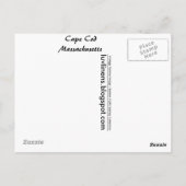 Massachusetts, Fischerhütte, Cape Cod Postkarte (Rückseite)