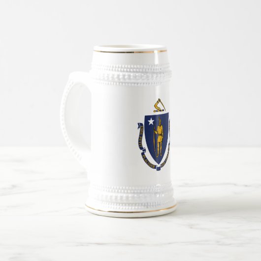 MASSACHUSETTS FLAG BIERGLAS (Vorderseite Links)