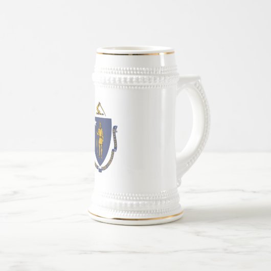 MASSACHUSETTS FLAG BIERGLAS (VorderseiteRechts)