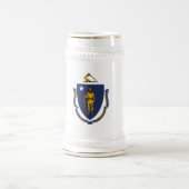 MASSACHUSETTS FLAG BIERGLAS (Mittel)
