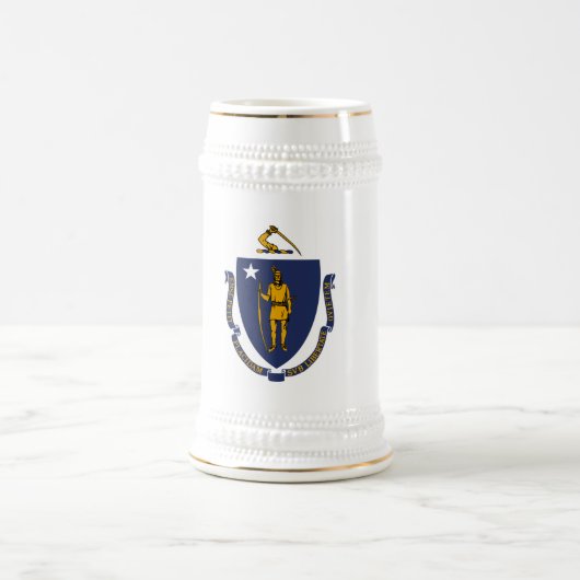 MASSACHUSETTS FLAG BIERGLAS (Mittel)