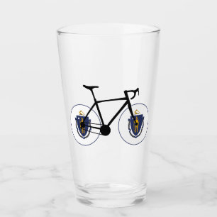 Massachusetts Flag Cycling Glas