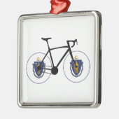 Massachusetts Flag Cycling Ornament Aus Metall (Links)