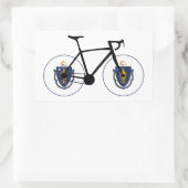 Massachusetts Flag Cycling Rechteckiger Aufkleber (Tasche)