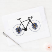 Massachusetts Flag Cycling Rechteckiger Aufkleber (Umschlag)