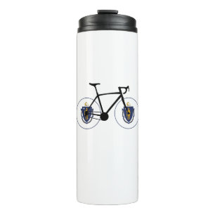 Massachusetts Flag Cycling Thermosbecher