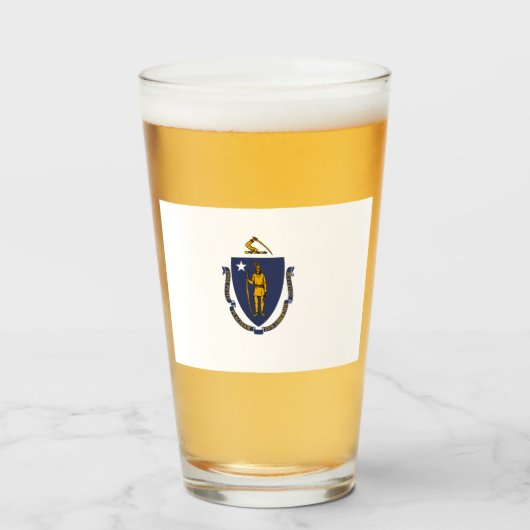 MASSACHUSETTS FLAG GLAS (Vorne (Gefüllt))