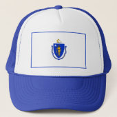Massachusetts Flag Hat Truckerkappe (Vorderseite)