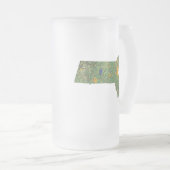 Massachusetts Flag Map City Tasse (VorderseiteRechts)