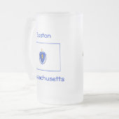 Massachusetts Flag Map City Tasse (Vorderseite Links)