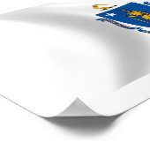 Massachusetts Flag Poster Print (Ecke)