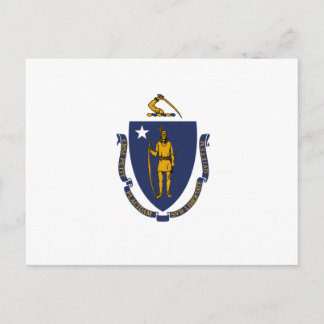Massachusetts-Flagge, Flagge von Massachusetts Postkarte