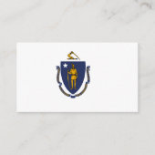 Massachusetts-Flagge, Flagge von Massachusetts Visitenkarte (Vorderseite)