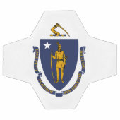 Massachusetts-Flagge Fußball (Flach)
