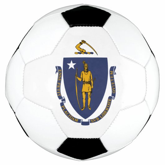 Massachusetts-Flagge Fußball (Vorderseite)