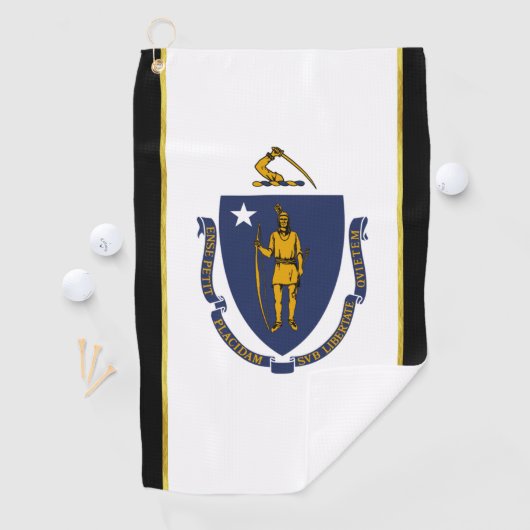 Massachusetts-Flagge Golfhandtuch (Insitu)