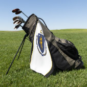 Massachusetts-Flagge Golfhandtuch (Gras)