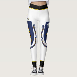 Massachusetts-Flagge Leggings