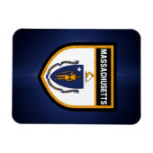 Massachusetts-Flagge Magnet (Horizontal)