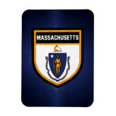 Massachusetts-Flagge Magnet (Vertikal)