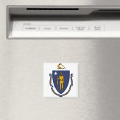 Massachusetts-Flagge Magnet (In Situ (Geschirrspüler))